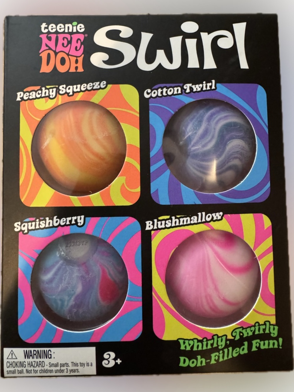 Needoh teenie swirl balls viral sensory stress relief squishy toy NWT